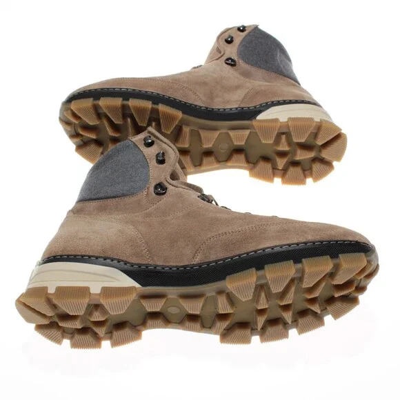 Di Bianco NWB Livigno Suede Hiking Boots Size 43.5 US 10.5 Fontanella Oslo Brown